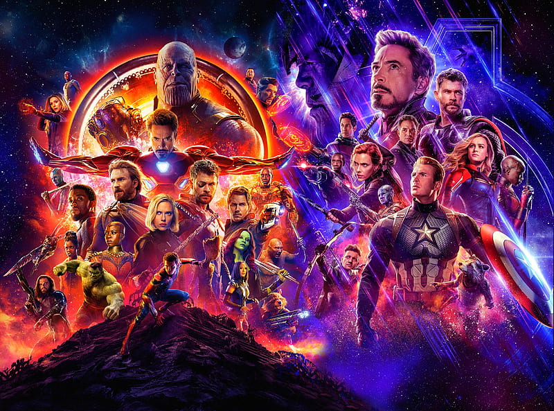 Avengers Infinity War And Endgame Poster, avengers-endgame, avengers-end-game,  HD wallpaper | Peakpx