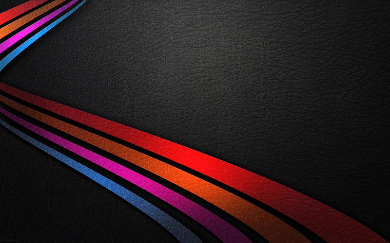 Stripes, red, orange, stripe, black, abstract, pink, blue, HD wallpaper