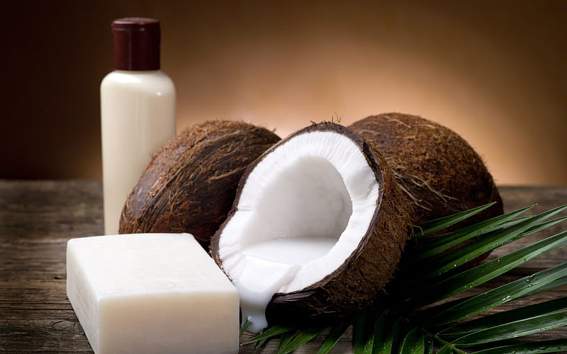Coconut, spa, milk, food, HD wallpaper