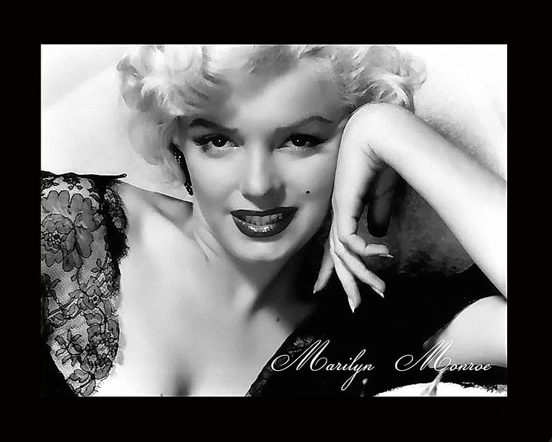Marilyn, hot, black, girls, white, sexy, blondes, women, HD wallpaper