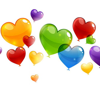 Balloons hearts valentine´s day wall decal - TenStickers