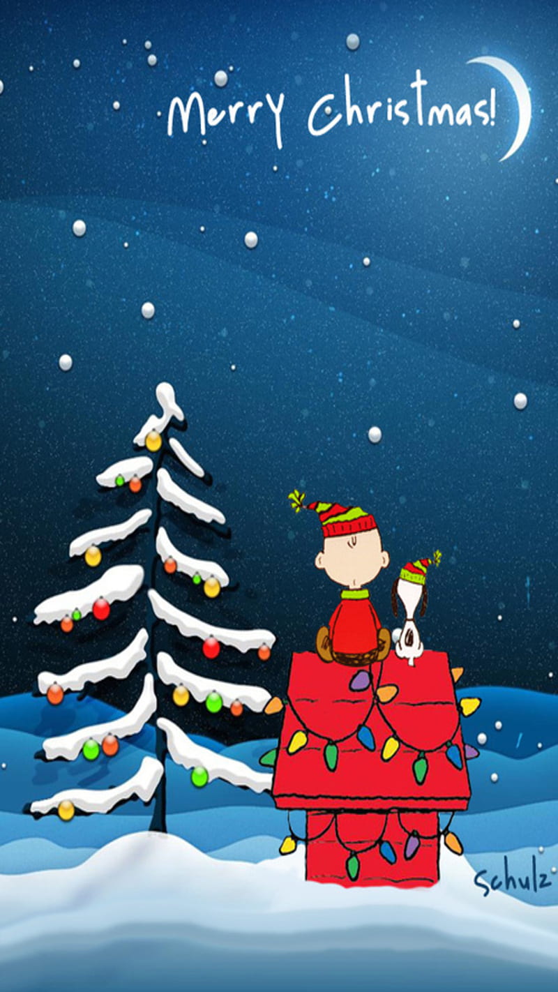 Peanuts Christmas, peanuts, christmas, snoopy, brown, snow, holiday, tree,  HD phone wallpaper | Peakpx