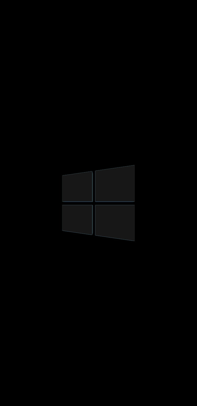 Windows logo black 2, windows 10, HD phone wallpaper