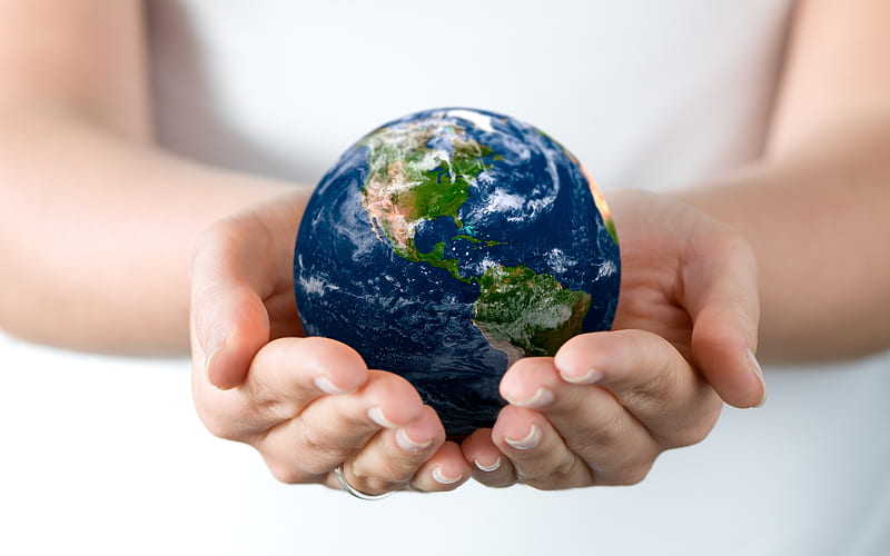 Earth in Your Hands, hands, Earth, human, planet, HD wallpaper