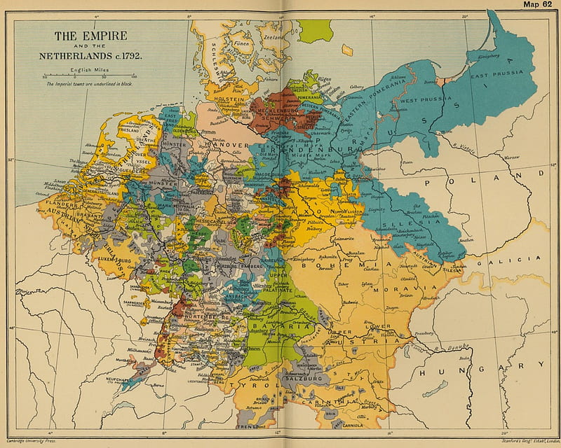 Map of Holy Roman Empire in 1792, Eighteenth Century, History, Europe, Map, HD wallpaper