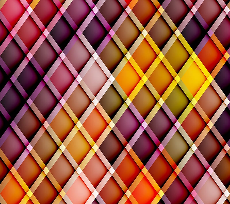 Mosaic Rhombus, abstract, art, colorful, geometry, pattern, HD wallpaper