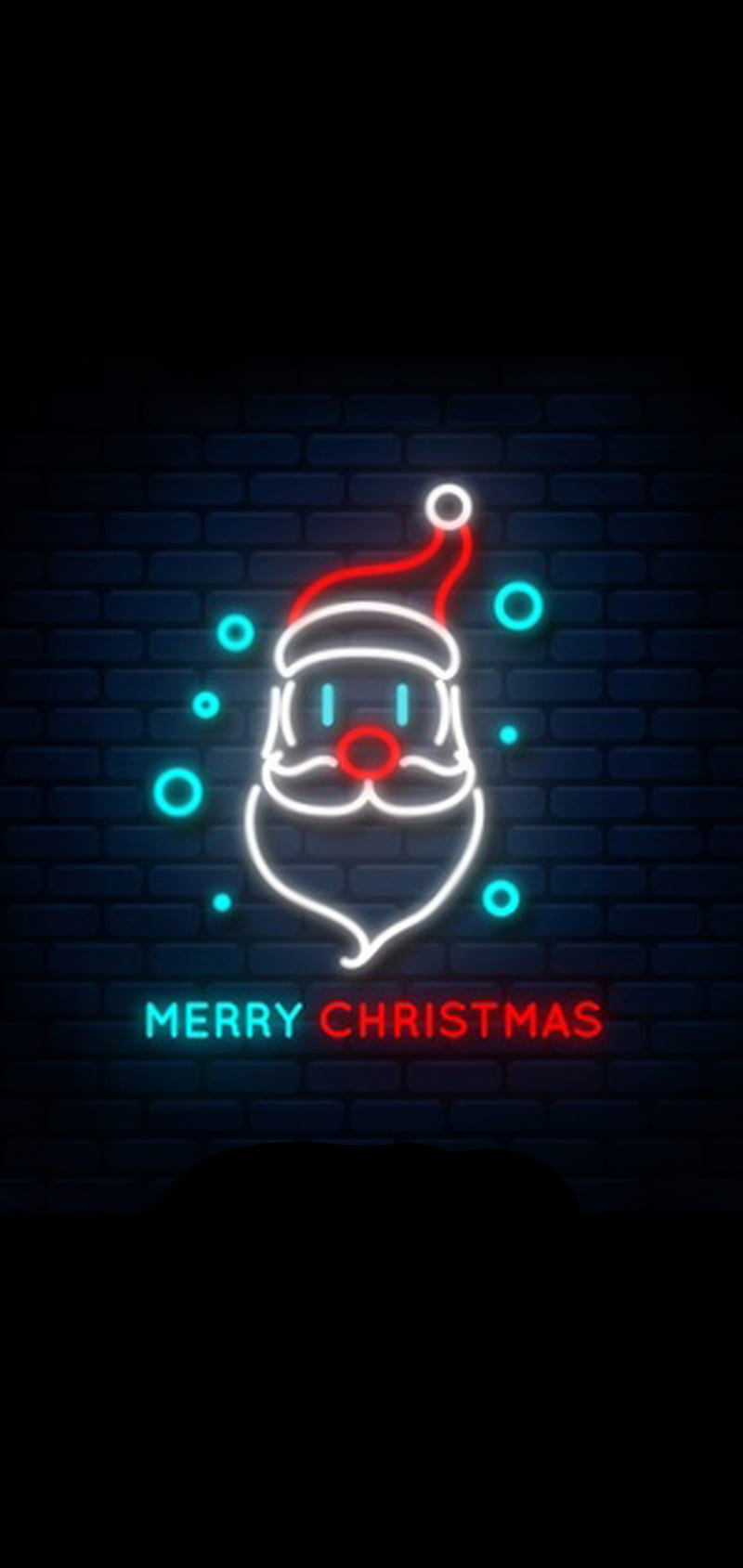 Neon Santa Claus, christmas, santa claus, HD phone wallpaper