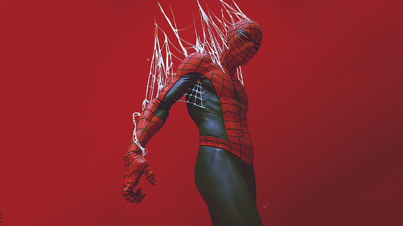Spider-Man in the Web Digital Art, HD wallpaper