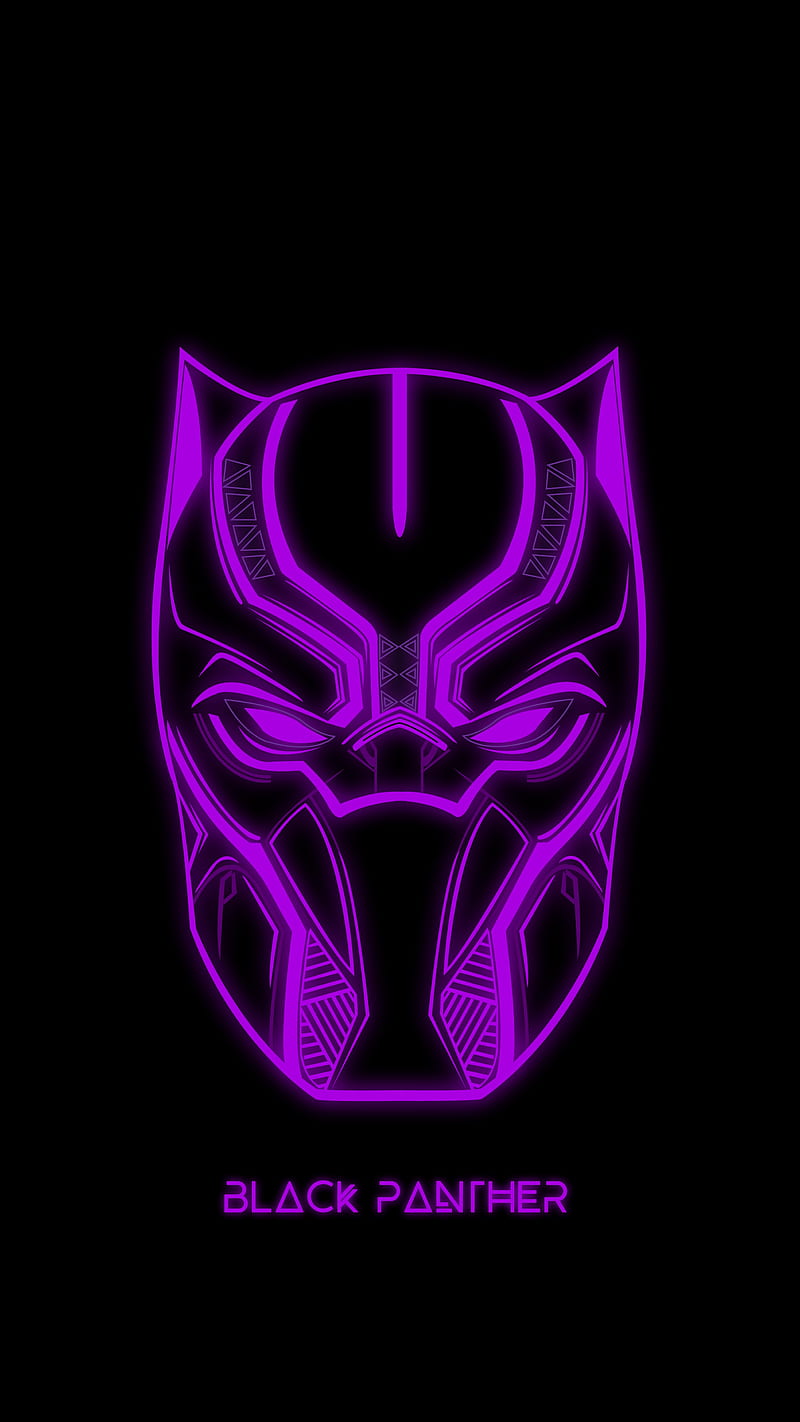 Black Panther Purple Fan Art 5K Wallpaper