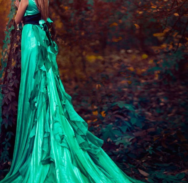Beauty, Lady, model, green, HD wallpaper | Peakpx