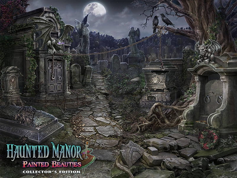 Haunted Manor 3 - Painted Beauties05, hidden object, cool, video games, puzzle, fun, HD wallpaper
