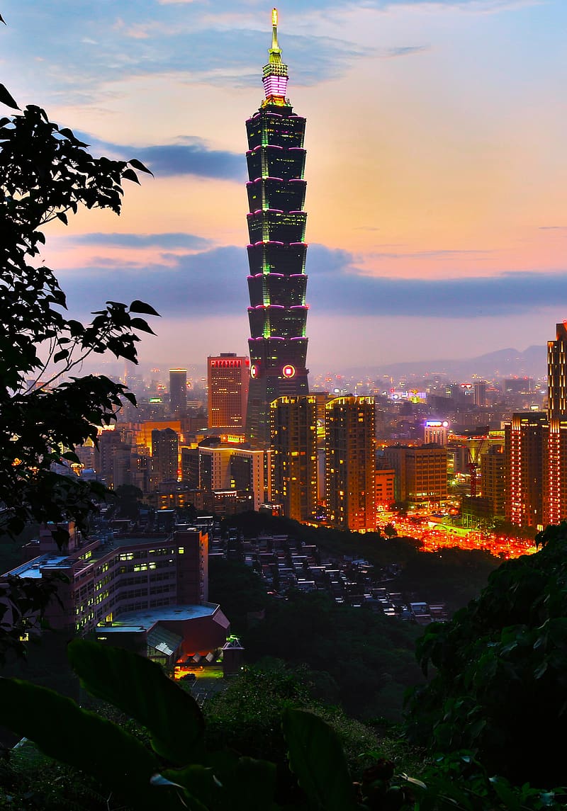 Cities, Megapolis, Skyline, Taiwan, Taipei, , Taipei 101, HD phone wallpaper