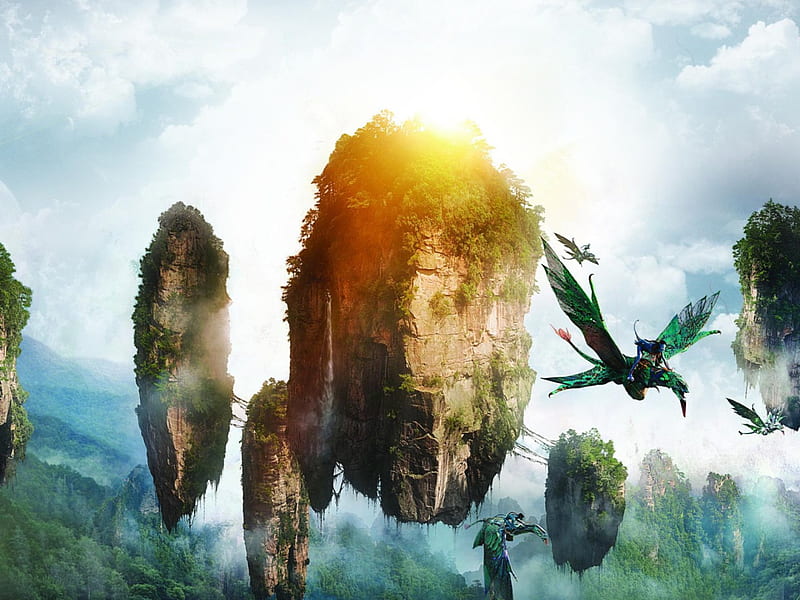Flying islands on Pandora (Avatar), pandora, islands, avatar, flying, HD wallpaper