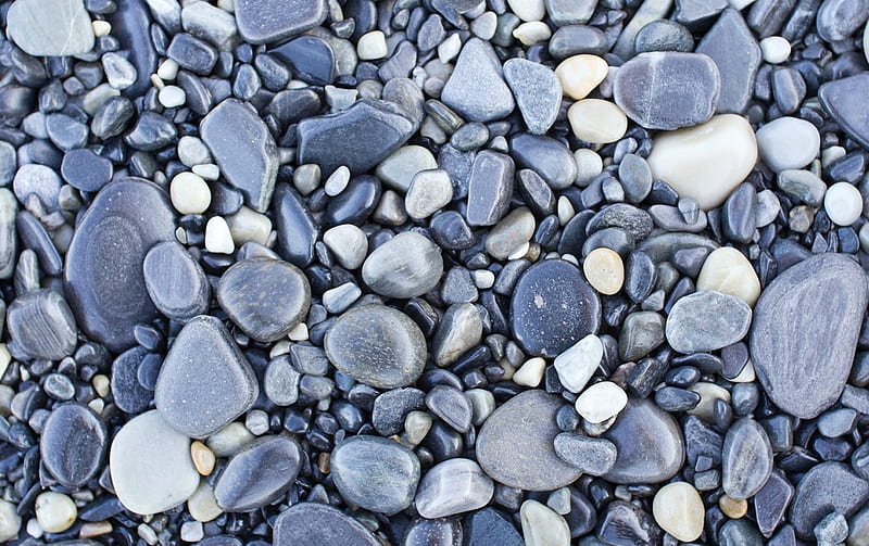 Blue stones, stone, rock, texture, summer, white, blue, HD wallpaper