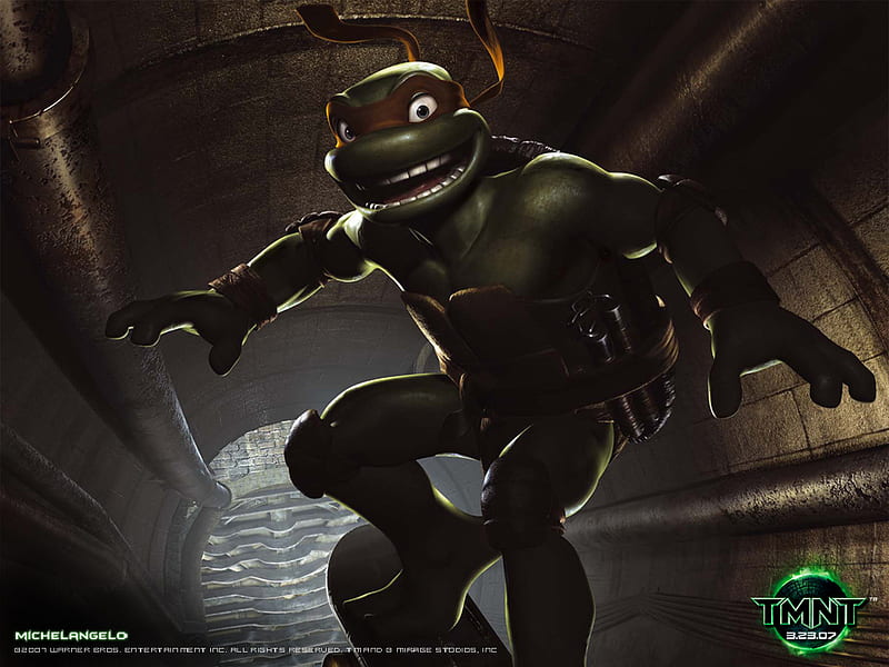 TMNT 2007 Movie Wallpaper 2, For this one I took a screensh…