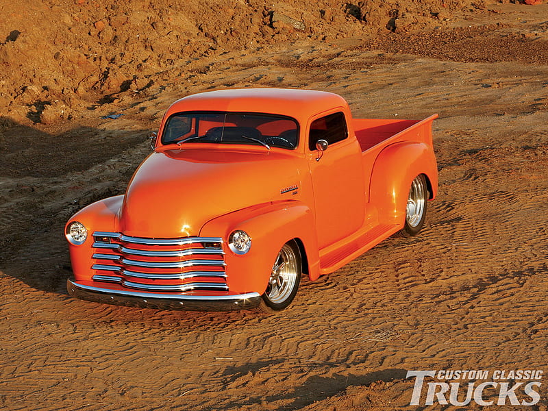 Orange 48, gm, chevy, truck, classic, HD wallpaper Orange 48, gm, chevy, truck, classic, HD wallpaper