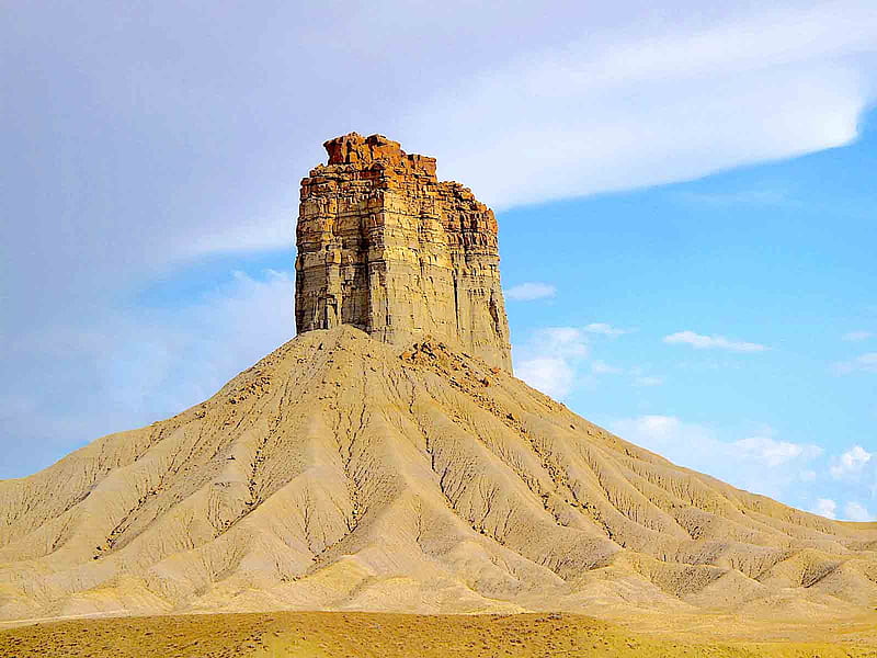 Chimney Rock, mountain, butte, desert, navajo nation, landscape, HD wallpaper