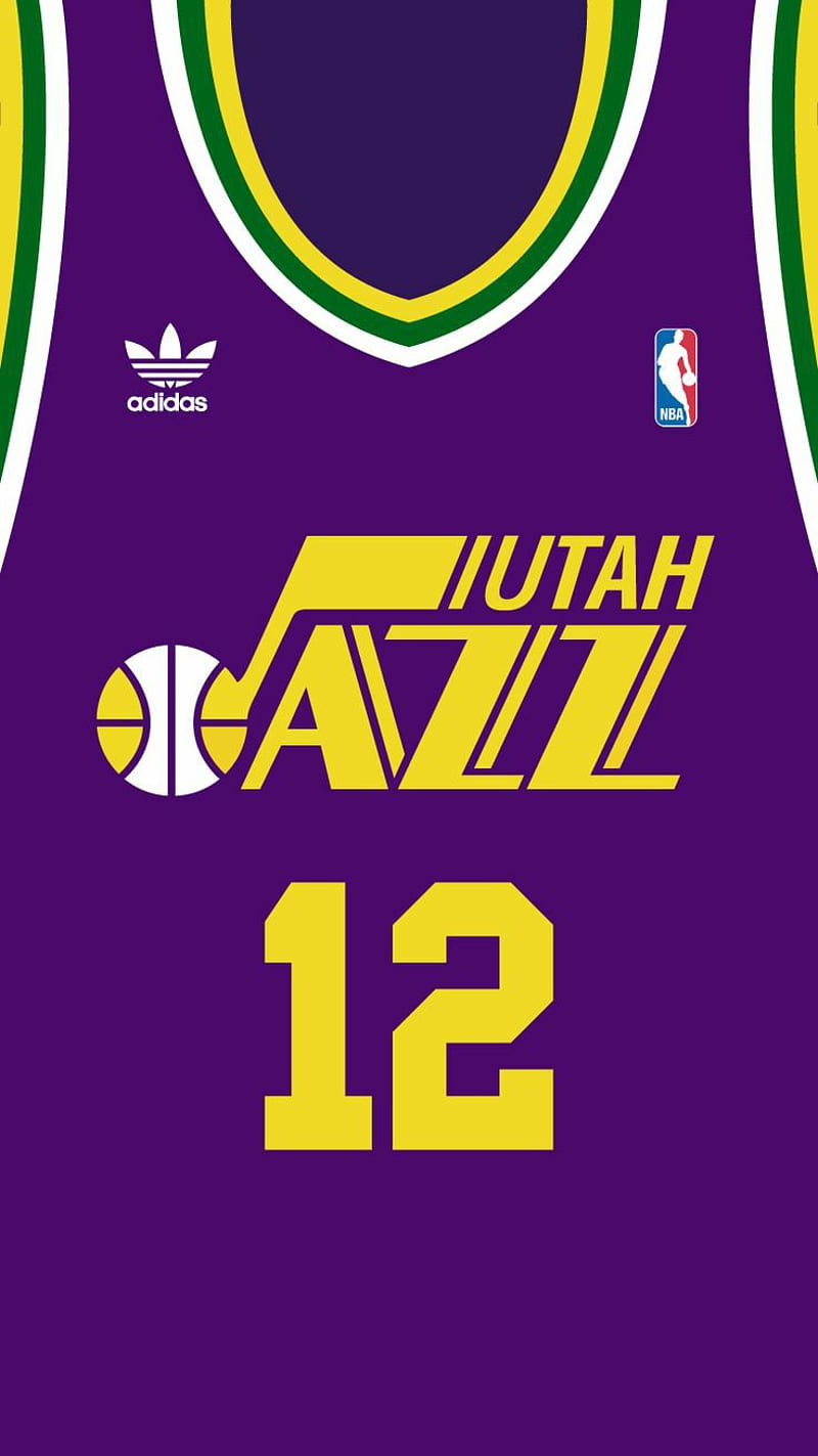 Utah Jazz, 12, basketball, jersey, mailman, malone, purple, salt lake city, stockton, HD phone wallpaper