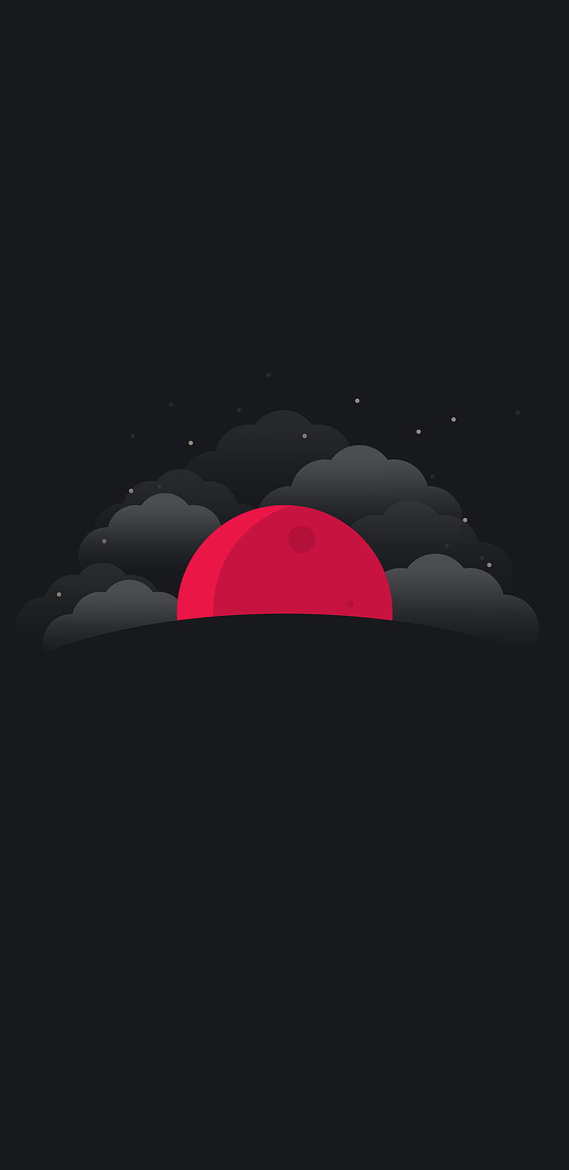 Minimal Moon, dark, black, star, red, HD phone wallpaper | Peakpx