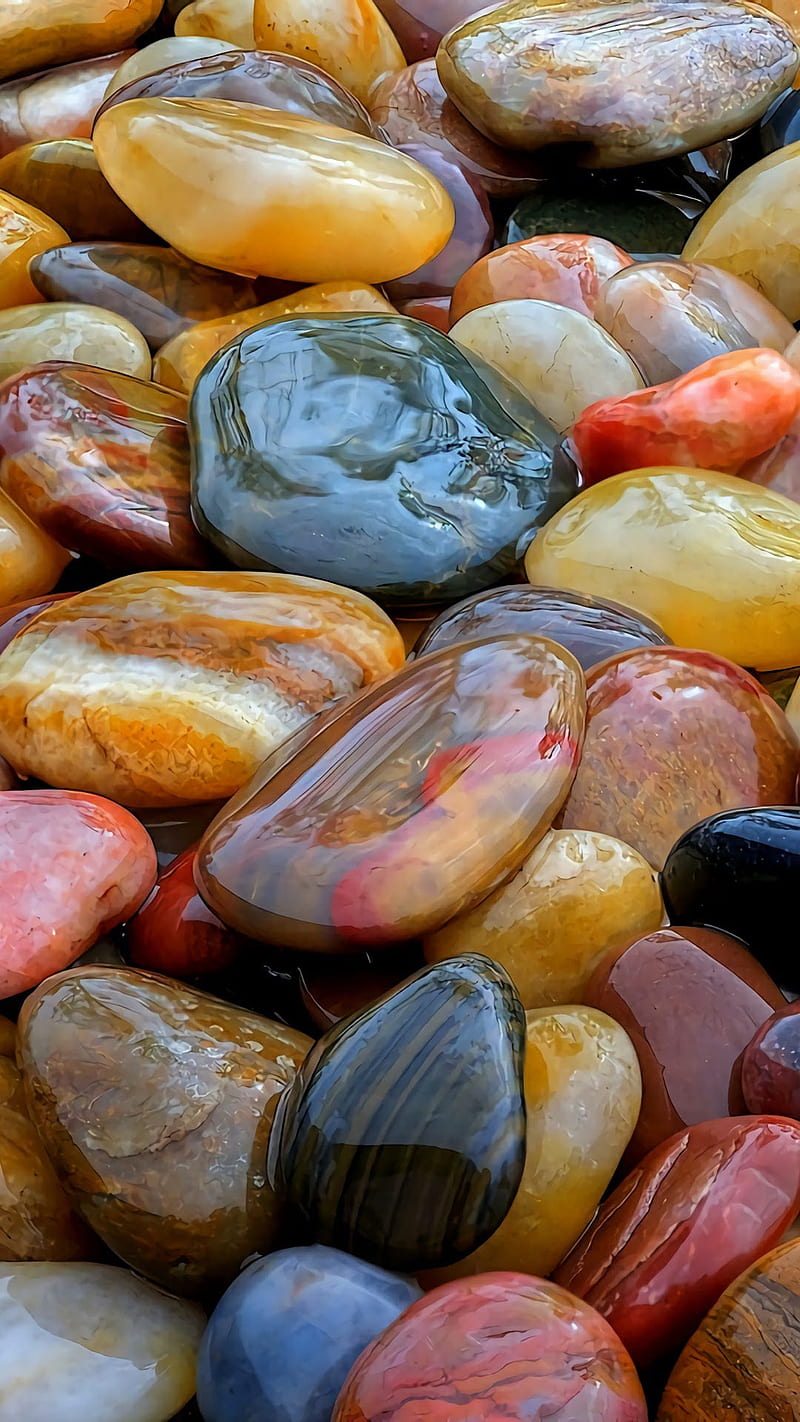 Colorful Pebbles , stones, nature, background, ios, android, apple, HD phone wallpaper