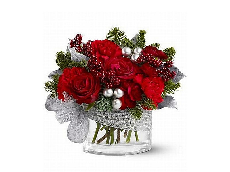 Christmas-Flowers-Arrangement, christmas, flowers, arrangement, bonito