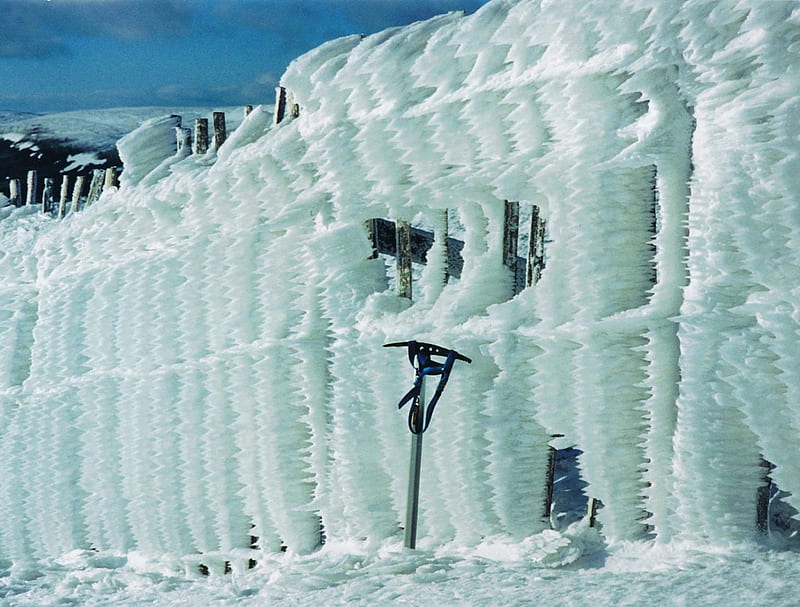 Picket Fence, mountain, snow, ice, winter, landscape, HD wallpaper