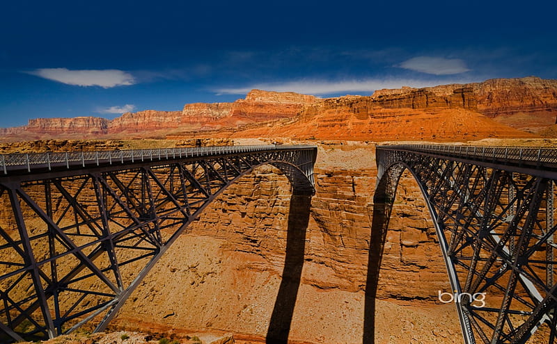 The best of the best of Bing - Navajo Bridge, windows7theme, bing, bridge, navajo, HD wallpaper