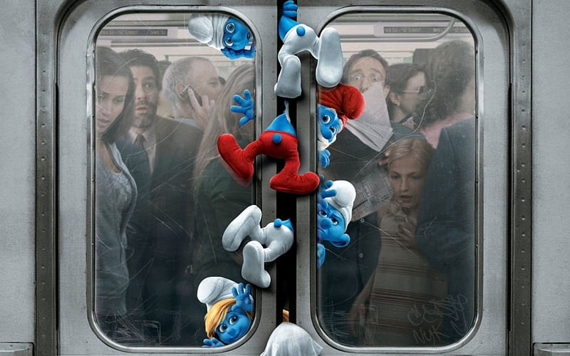 The smurfs 2, red, movie, cute, fantasy, people, metro, funny, blue, HD wallpaper