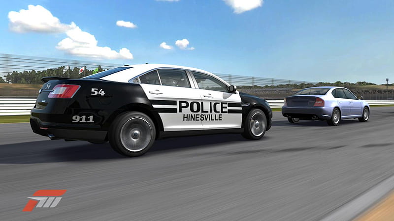 Pursuit, cop, forza, forza 3, chase, high speed, police, HD wallpaper