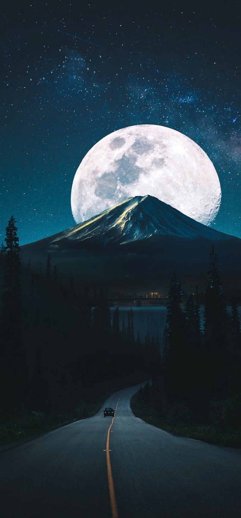 The giant moon, HD phone wallpaper