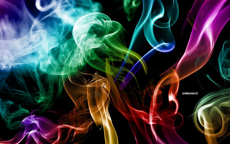 Colorful smoke, pretty, colorful, black, bonito, swirly, nice, cool, smoke, HD  wallpaper | Peakpx