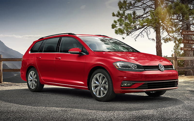 Volkswagen Golf SportWagen, road, 2019 cars, wagons, new Golf SportWagen, german cars, Volkswagen, HD wallpaper