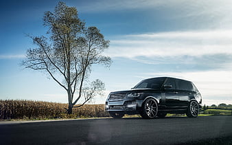 Range Rover Vogue, 2016 cars, SUVs, Land Rover, luxury cars, tuning, black Range Rover, HD wallpaper