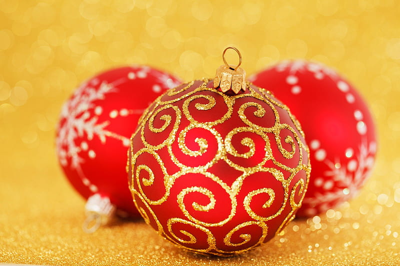 Red Christmas Decoration!, red, 3D, christmas, decoration, HD wallpaper ...