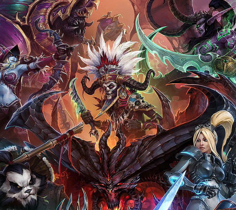 Heroes of the Storm, diablo, starcraft, warcraft, HD wallpaper