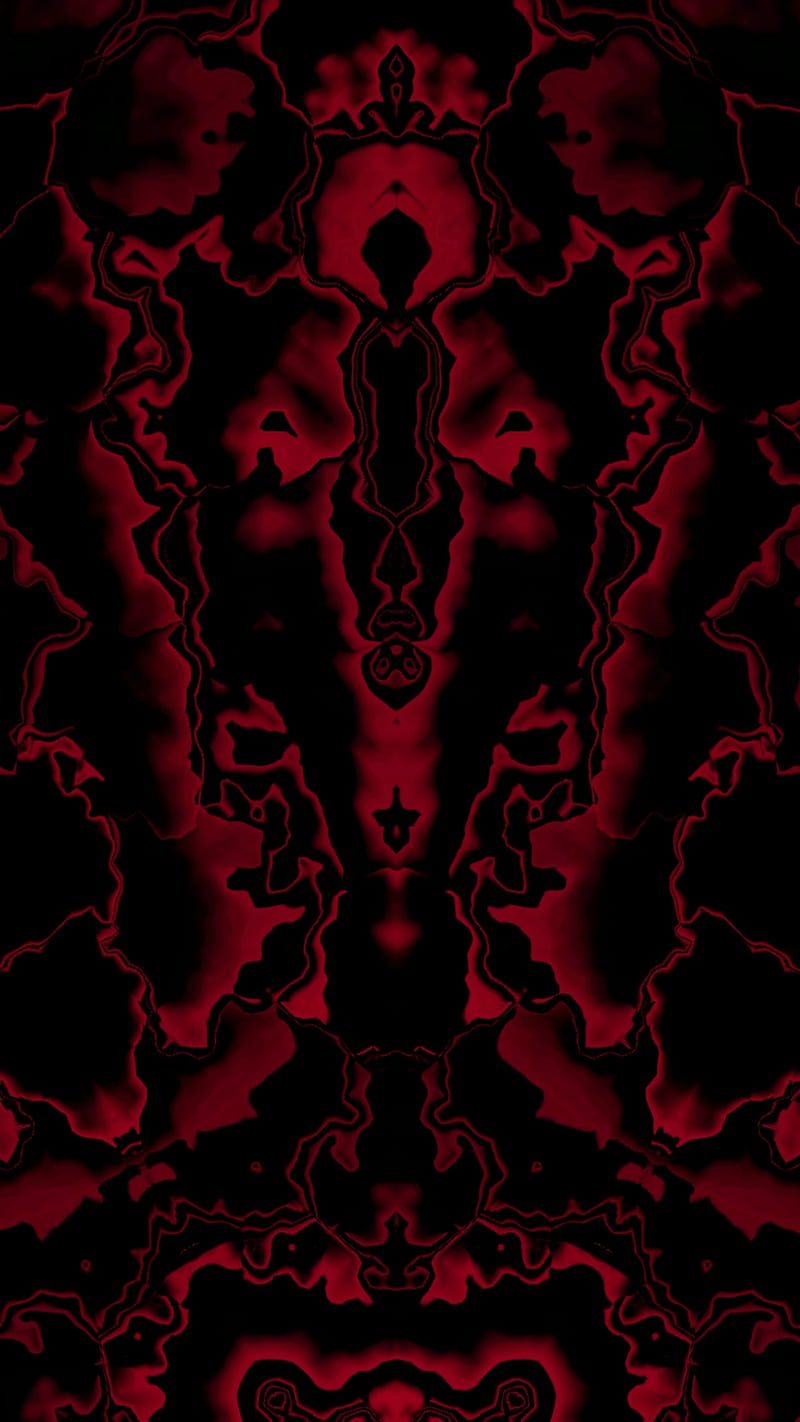 Splotch test, black, creepy, dark, metal, red, red and black, HD phone wallpaper