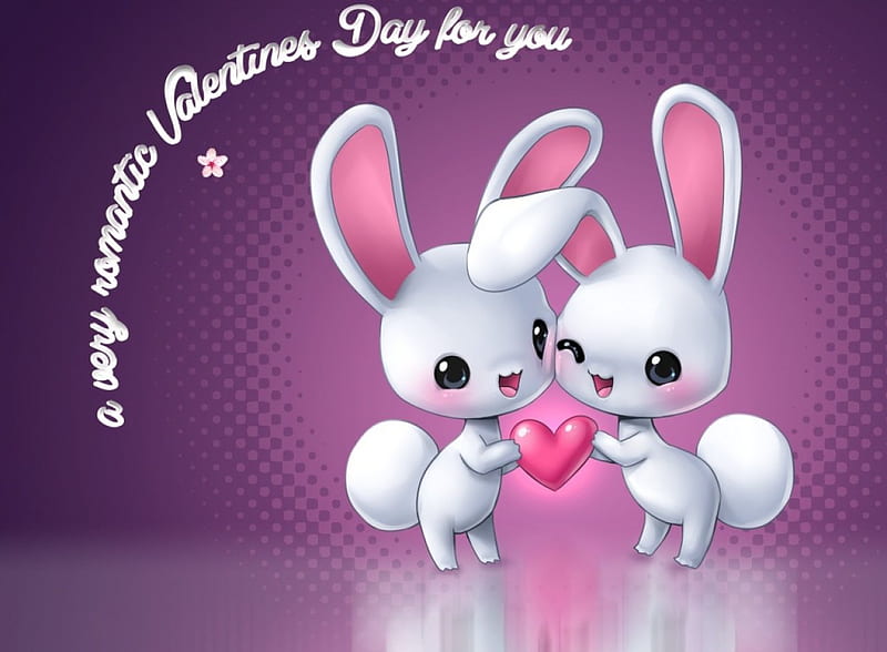 Cute Rabbits Valentine, cute, holiday, celebration, love, heart, valentine, HD wallpaper Cute Rabbits Valentine, cute, holiday, celebration, love, heart, valentine, HD wallpaper