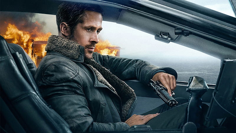 Blade Runner 2049 (2017), poster, movie, action, blade runner 2049, Ryan Gosling, man, gun, car, actor, HD wallpaper