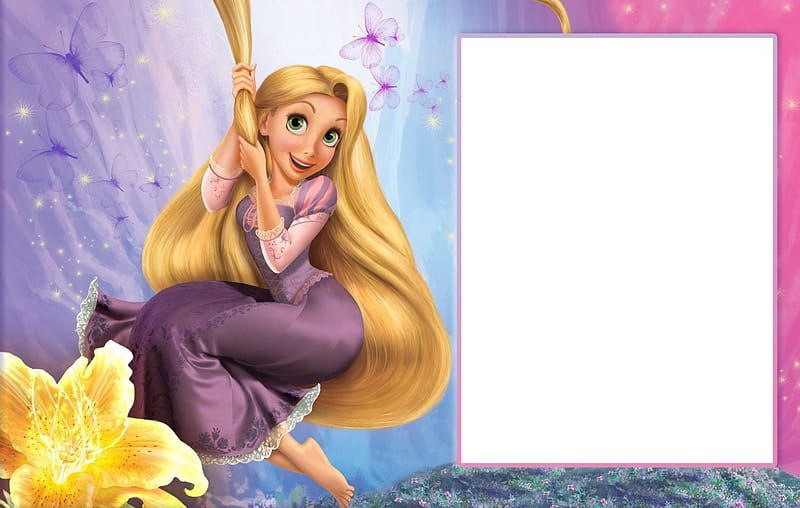 Tangled frame, rapunzel, movie, frame, yellow, blonde, girl, flower,  tangled, HD wallpaper | Peakpx