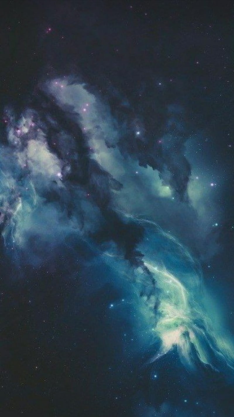 Galaxy, blue, nebula, purple, space, HD phone wallpaper