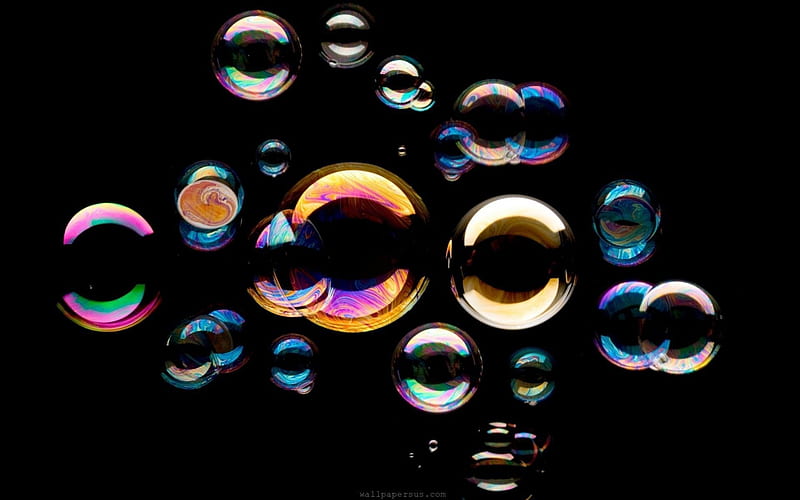 Colorful Bubbles Still Life, soap, float, liquid, life, still, abstract, round, air, bunch, bubbles, HD wallpaper