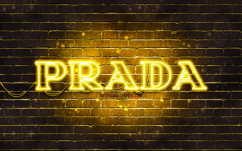 Prada yellow logo yellow brickwall, Prada logo, fashion brands, Prada neon  logo, HD wallpaper | Peakpx