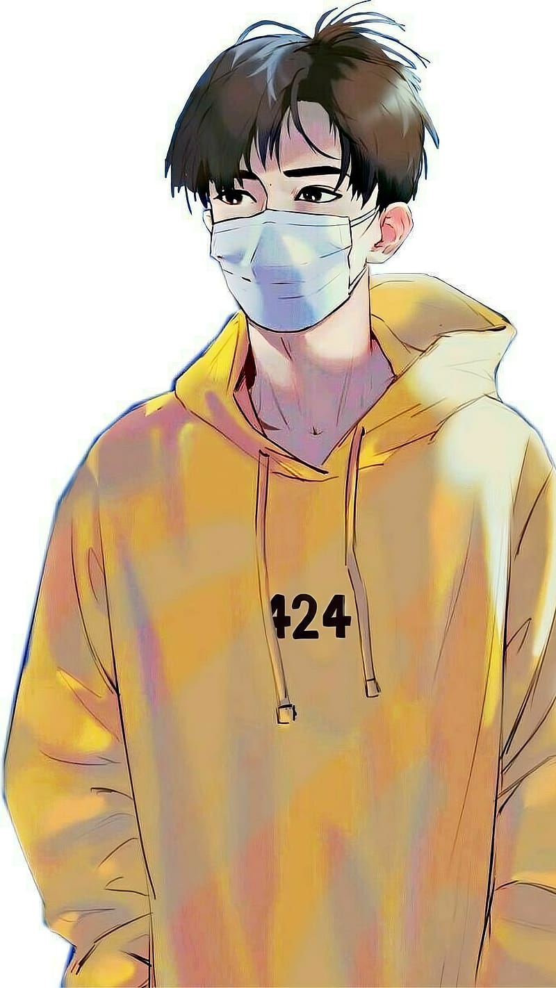 Premium Photo | Cute and Handsome Anime boy wear yellow hoodie