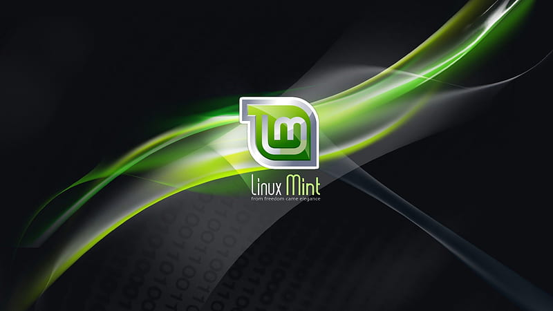  Linux mint, linux, menta, abstracto, oscuro, Fondo de pantalla HD