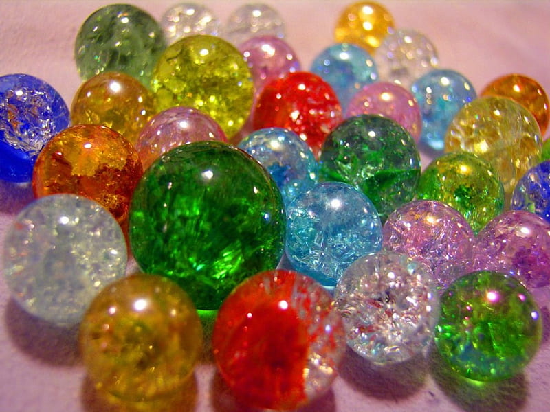 Marbles, glass, colors, spheres, HD wallpaper