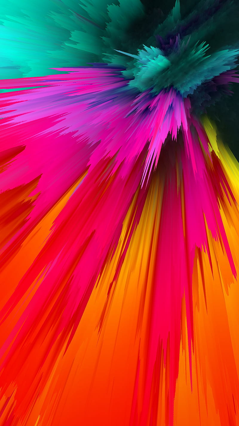Colour explosion, rainbow, colors, dye, peace, abstract, desenho, paint, love, HD phone wallpaper