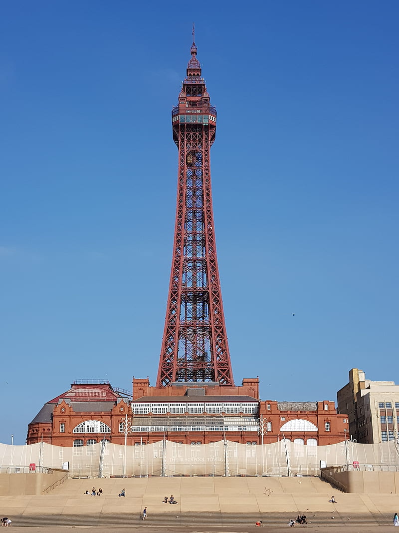 Blackpool tower, prom, summer, HD phone wallpaper