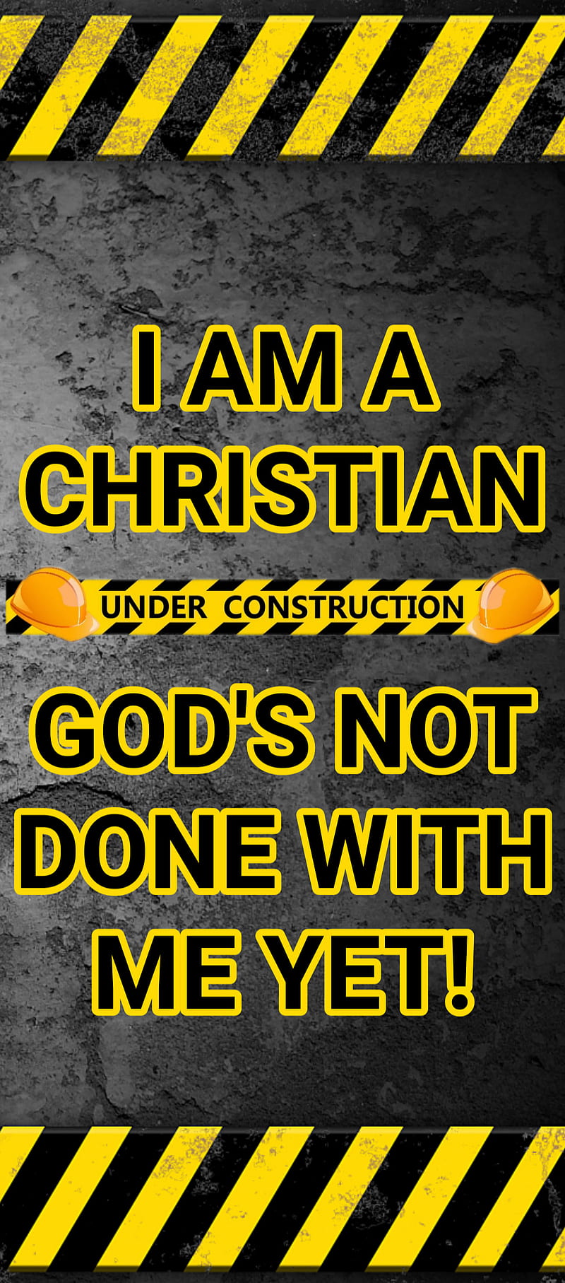 I AM A CHRISTIAN, god, hard hat, under construction, HD phone wallpaper