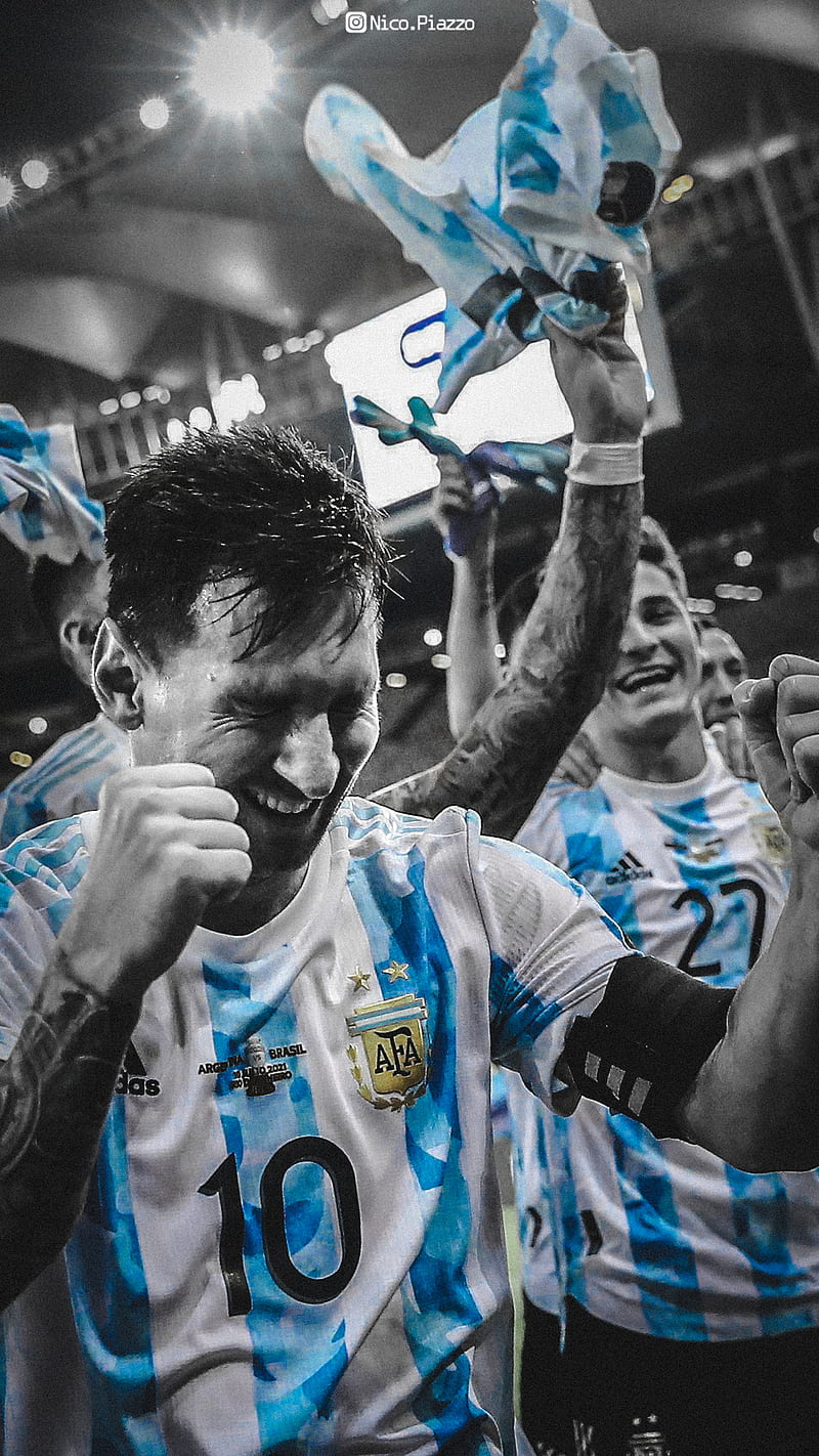 MESSI ARGENTINA CUP, campeon, champions, lionel, barcelona, copa america, football, seleccion, futbol, HD phone wallpaper