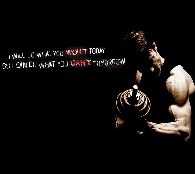 I Will, bodybuilding, curl, fitness, health, muscle, quote, saying, HD wallpaper